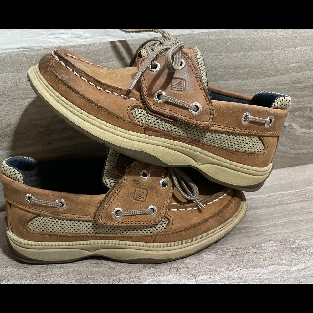 Sperry Kid's Lanyard Alternative Closure Boat Shoes Velcro Toddler Sz. 12